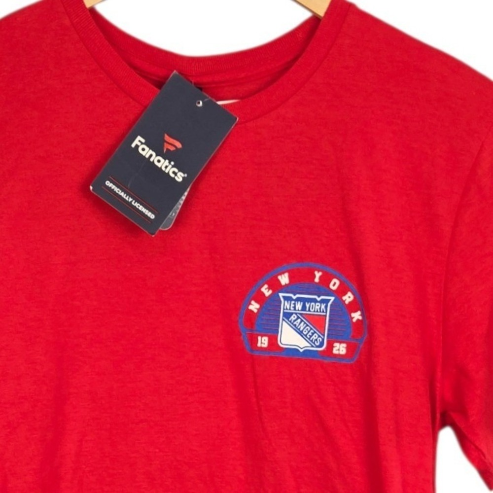 New York Rangers T-Shirt Mens Small Red Fanatics NHL Short Sleeve Tee 1926 NWT
